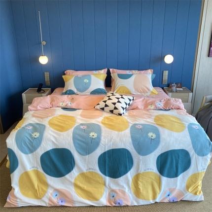 91家纺网 家纺一手货源 找家纺 总 2022新款铂金全棉磨毛系列四件套-实拍图（AB版设计）