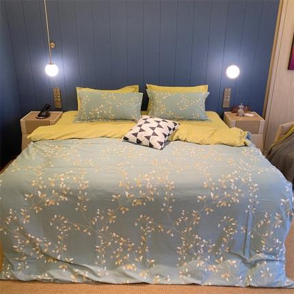 91家纺网 家纺一手货源 找家纺 总 2022新款铂金全棉磨毛系列四件套-实拍图（AB版设计）