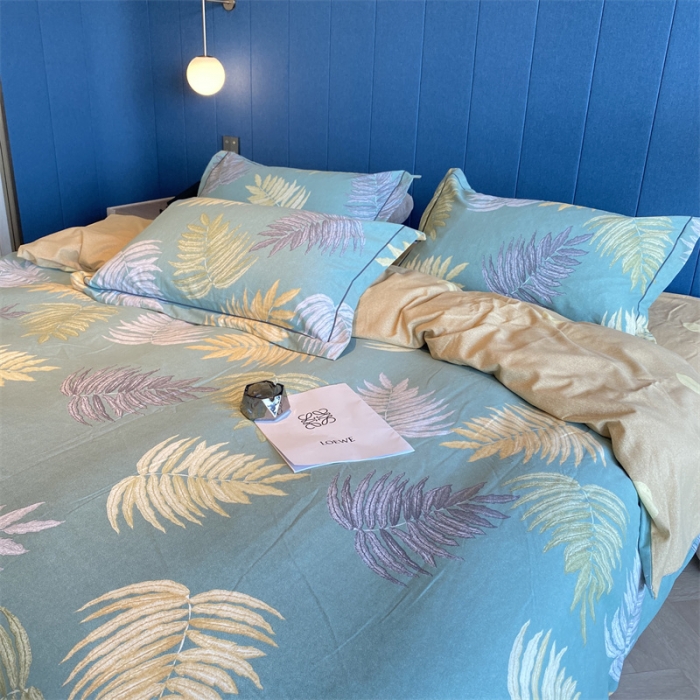 91家纺网 家纺一手货源 找家纺 总 2022新款铂金全棉磨毛系列四件套-实拍图（AB版设计）