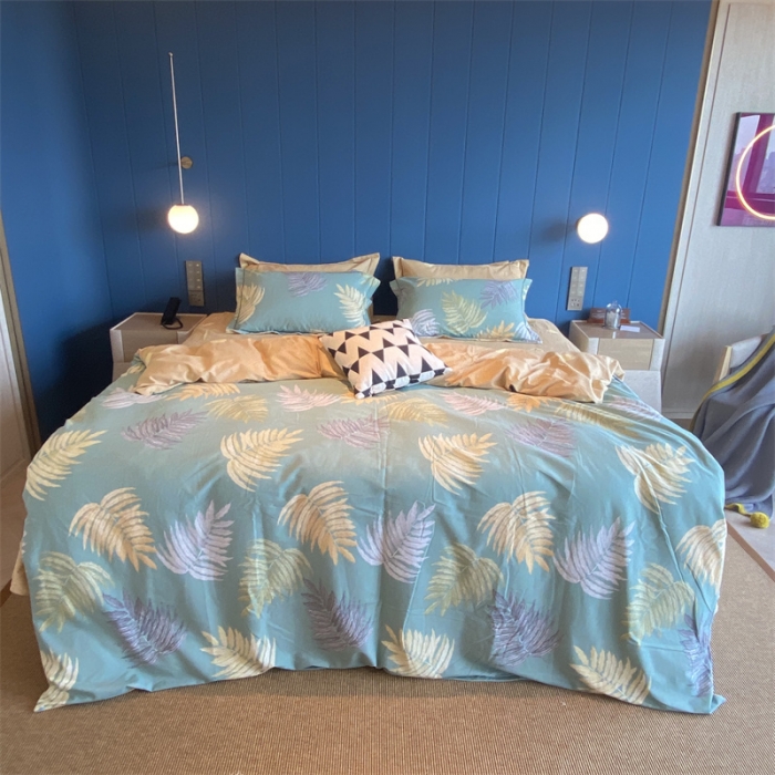 91家纺网 家纺一手货源 找家纺 总 2022新款铂金全棉磨毛系列四件套-实拍图（AB版设计）