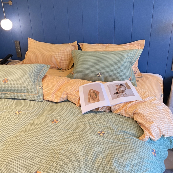 91家纺网 家纺一手货源 找家纺 2022新款铂金全棉磨毛系列四件套-实拍图（AB版设计） 悸动