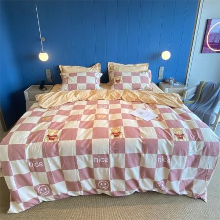 2022新款铂金全棉磨毛系列四件套-实拍图（AB版设计） 美丽心情