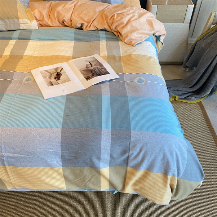 91家纺网 家纺一手货源 找家纺 2022新款铂金全棉磨毛系列四件套-实拍图（AB版设计） 时代兰