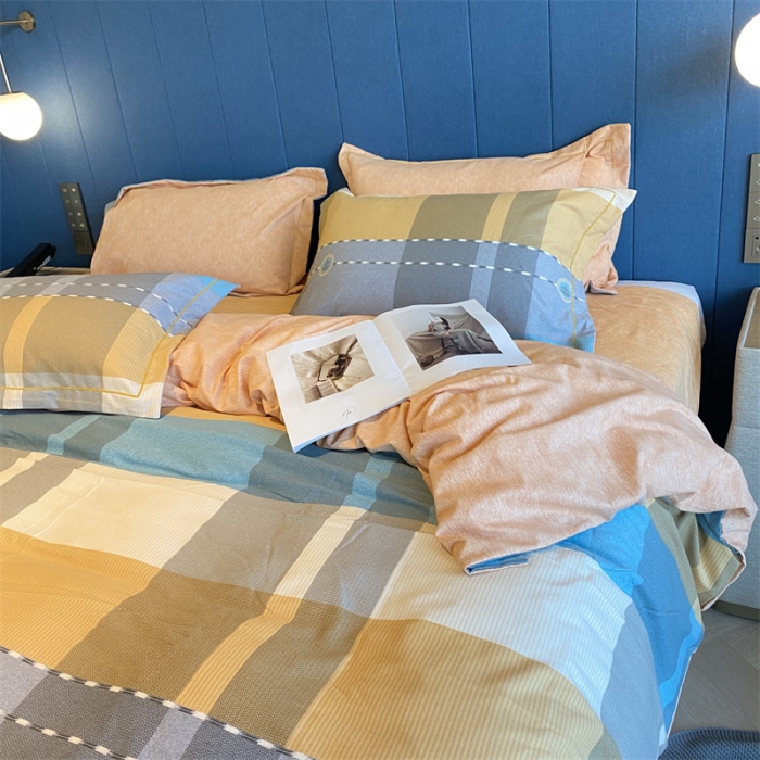 91家纺网 家纺一手货源 找家纺 2022新款铂金全棉磨毛系列四件套-实拍图（AB版设计） 时代兰