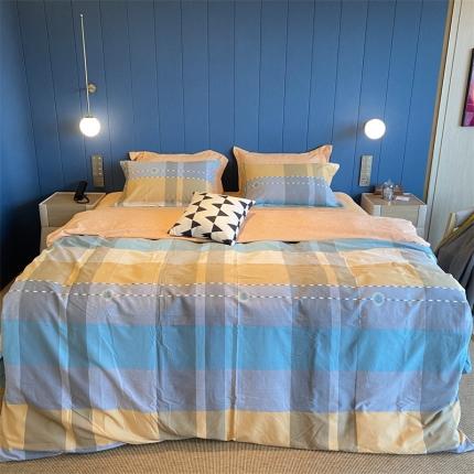 2022新款铂金全棉磨毛系列四件套-实拍图（AB版设计） 时代兰