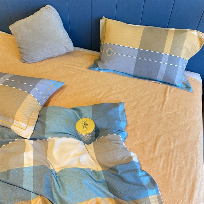 91家纺网 家纺一手货源 找家纺 2022新款铂金全棉磨毛系列四件套-实拍图（AB版设计） 时代兰