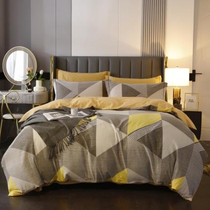 棉生活  2022新款铂金全棉磨毛系列（AB版设计） 菱琅