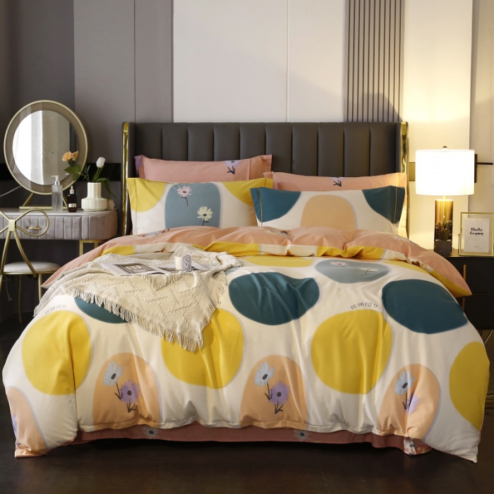 91家纺网 家纺一手货源 找家纺 棉生活  2022新款铂金全棉磨毛系列（AB版设计） 七色堇