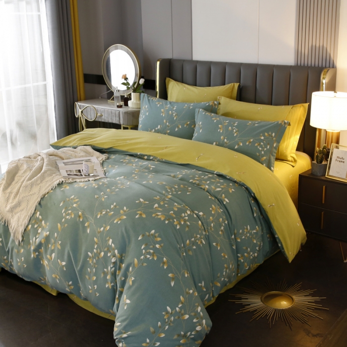 91家纺网 家纺一手货源 找家纺 棉生活  2022新款铂金全棉磨毛系列（AB版设计） 仙草