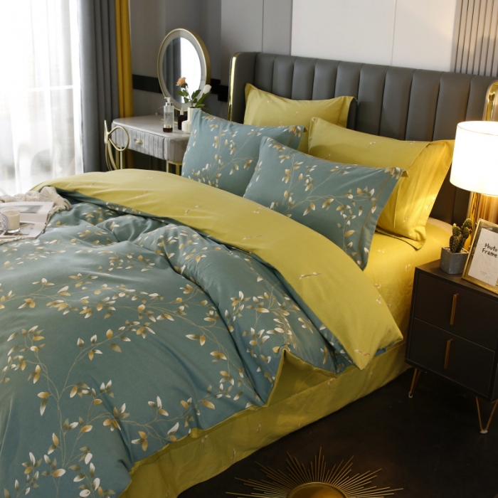 91家纺网 家纺一手货源 找家纺 棉生活  2022新款铂金全棉磨毛系列（AB版设计） 仙草