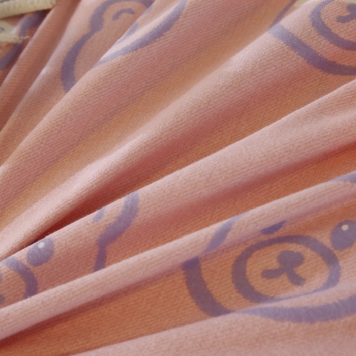 91家纺网 家纺一手货源 找家纺 棉生活 22新款铂金全棉磨毛系列（AB版设计） 小笨熊 粉