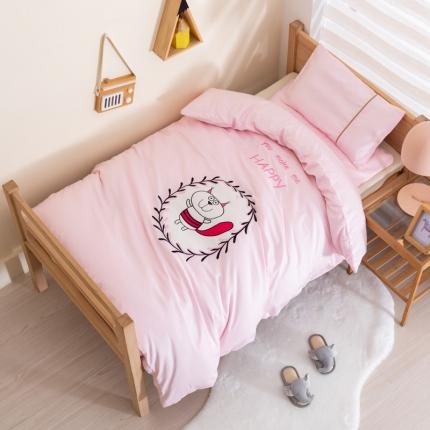 91家纺网 家纺一手货源 找家纺 (总)喜多兔 2022新60s长绒棉纯棉幼儿园三件套-小微笑