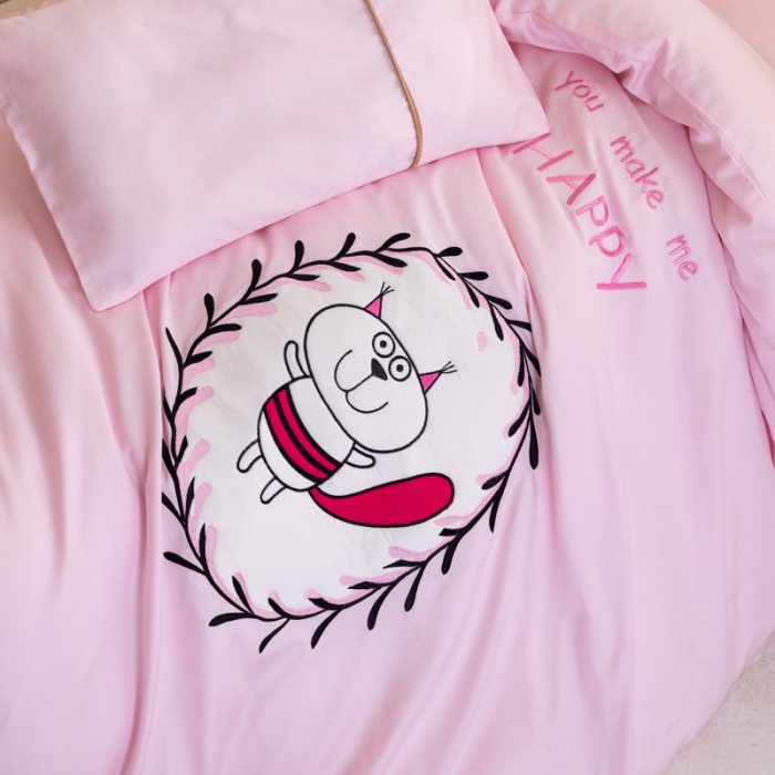 91家纺网 家纺一手货源 找家纺 (总)喜多兔 2022新60s长绒棉纯棉幼儿园三件套-小微笑