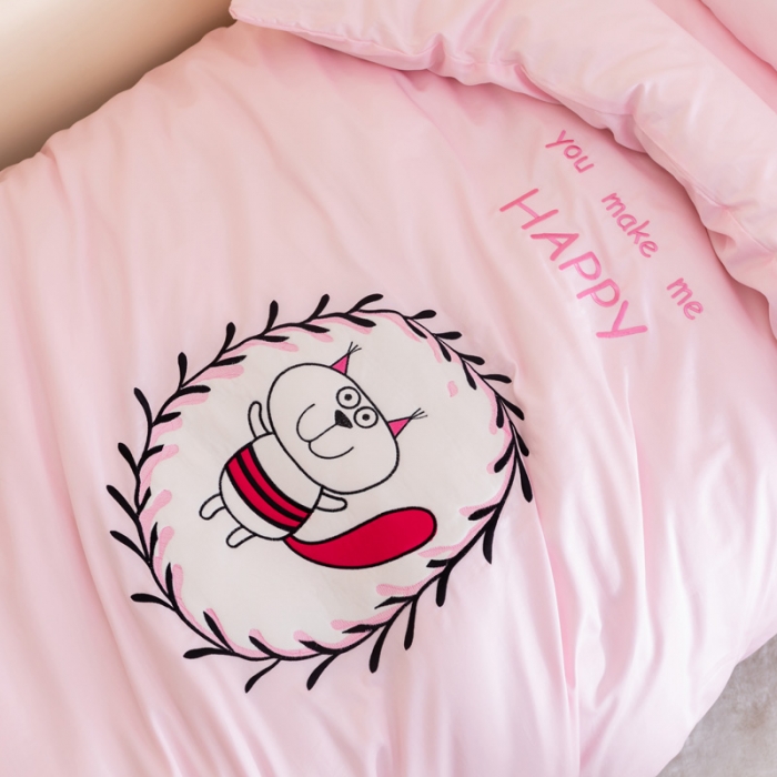 91家纺网 家纺一手货源 找家纺 (总)喜多兔 2022新60s长绒棉纯棉幼儿园三件套-小微笑