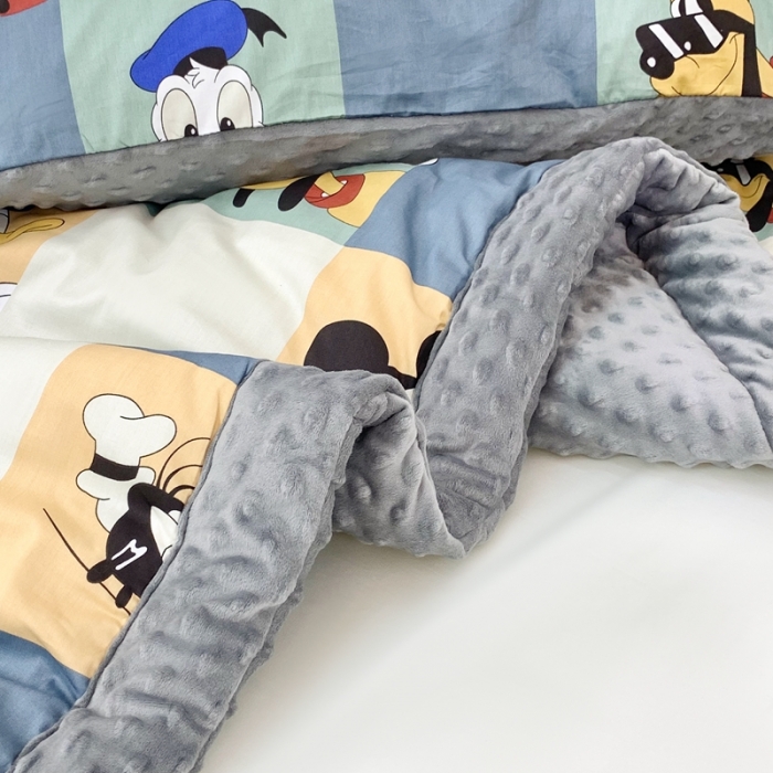 91家纺网 家纺一手货源 找家纺 星期八 2022新款迪士尼豆豆被 格子米奇