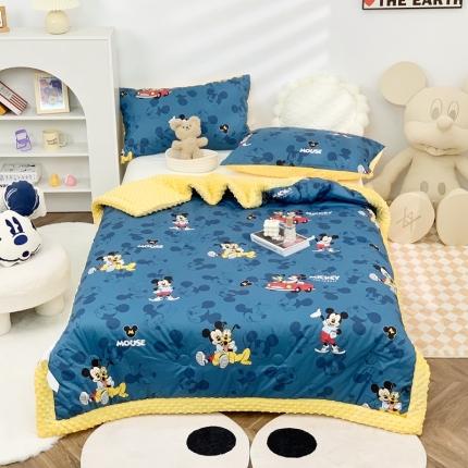 91家纺网 家纺一手货源 找家纺 星期八 2022新款迪士尼豆豆被 蓝色米奇