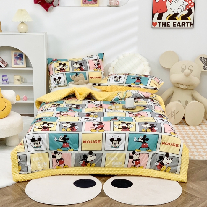 91家纺网 家纺一手货源 找家纺 星期八 2022新款迪士尼豆豆被 米奇乐园