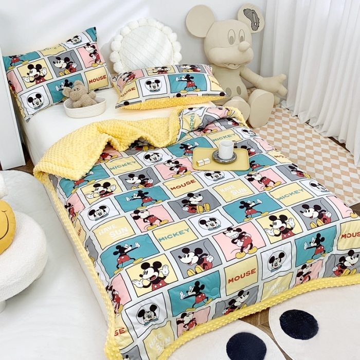 91家纺网 家纺一手货源 找家纺 星期八 2022新款迪士尼豆豆被 米奇乐园
