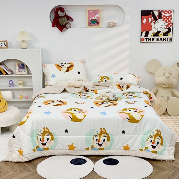 91家纺网 家纺一手货源 找家纺 星期八 2022新款迪士尼豆豆被 奇奇蒂蒂