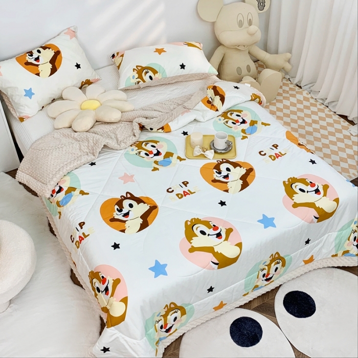 91家纺网 家纺一手货源 找家纺 星期八 2022新款迪士尼豆豆被 奇奇蒂蒂