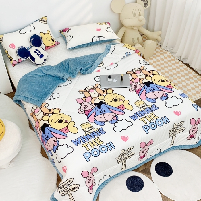 91家纺网 家纺一手货源 找家纺 星期八 2022新款迪士尼豆豆被 维尼家族