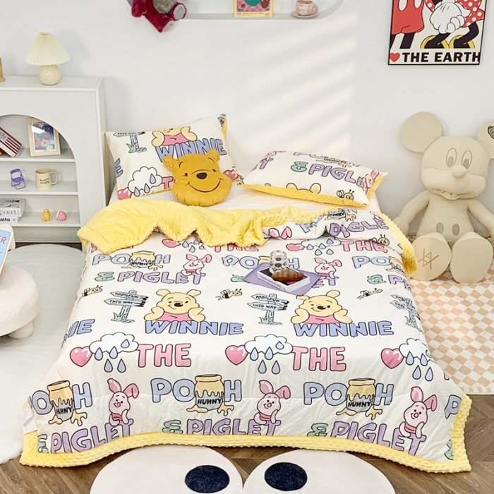 91家纺网 家纺一手货源 找家纺 星期八 2022新款迪士尼豆豆被 小熊维尼