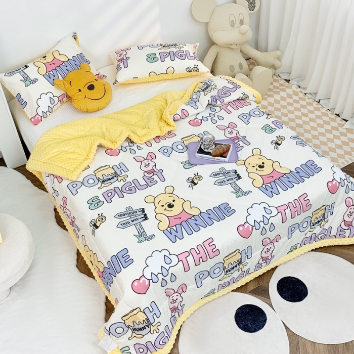 91家纺网 家纺一手货源 找家纺 星期八 2022新款迪士尼豆豆被 小熊维尼