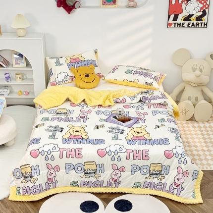 91家纺网 家纺一手货源 找家纺 星期八 2022新款迪士尼豆豆被 小熊维尼