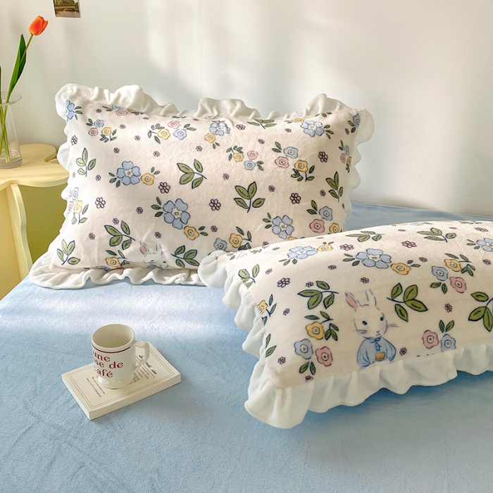 91家纺网 家纺一手货源 找家纺 总呗旺鹿2022新ykk拉链荷叶边牛奶绒四件套法莱绒直播爆款