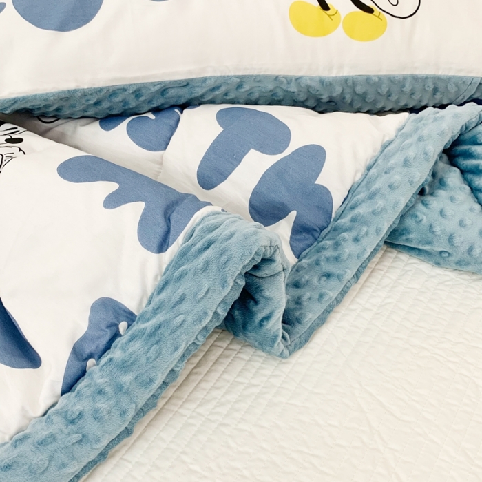 91家纺网 家纺一手货源 找家纺 星期八 2022新款迪士尼豆豆被 字母米奇