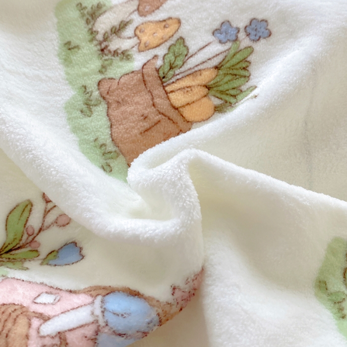 91家纺网 家纺一手货源 找家纺 呗旺鹿2022ykk拉链荷叶边印花牛奶绒四件套法莱绒 后花园