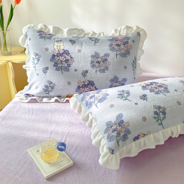 91家纺网 家纺一手货源 找家纺 呗旺鹿2022ykk拉链荷叶边印花牛奶绒四件套法莱绒梦想绽放