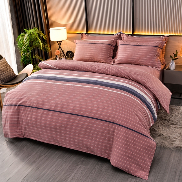 91家纺网 家纺一手货源 找家纺 润淳 2025全棉磨毛套件单品系列 加厚磨毛单床单安东尼豆沙