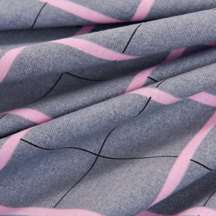 91家纺网 家纺一手货源 找家纺 润淳 2025全棉磨毛套件单品系列 加厚磨毛单床单格尚生活灰