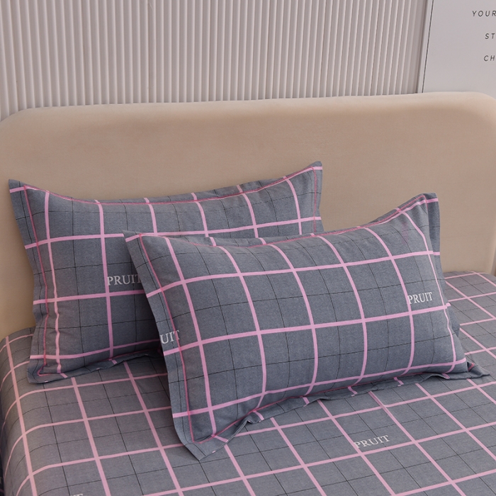 91家纺网 家纺一手货源 找家纺 润淳 2025全棉磨毛套件单品系列 加厚磨毛单床单格尚生活灰