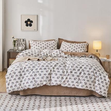 91家纺网 家纺一手货源 找家纺 （总）希文 2022新款40s加密全棉水洗棉印花四件套