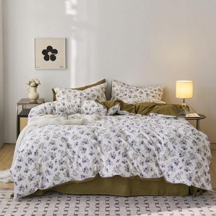 91家纺网 家纺一手货源 找家纺 （总）希文 2022新款40s加密全棉水洗棉印花四件套