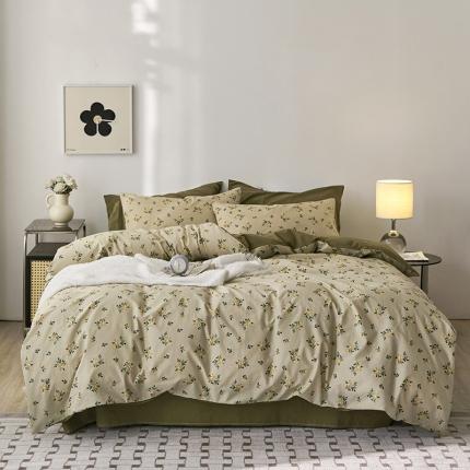 91家纺网 家纺一手货源 找家纺 （总）希文 2022新款40s加密全棉水洗棉印花四件套