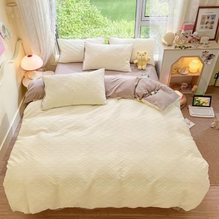 91家纺网 家纺一手货源 找家纺 （总）琪格格纺织 2023新款纯棉泡泡纱水洗棉四件套