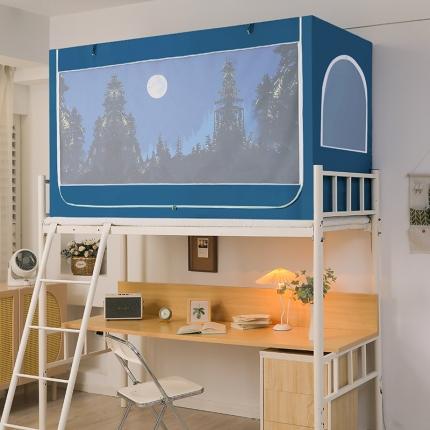 91家纺网 家纺一手货源 找家纺 迪凡保罗 2022新款C15四开门遮光帘学生蚊帐 梦幻丛林