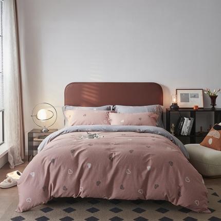 91家纺网 家纺一手货源 找家纺 （总）希文 2022秋冬新品全棉生态磨毛四件套 小号床笠款