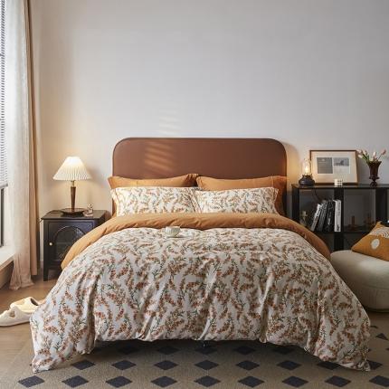 91家纺网 家纺一手货源 找家纺 （总）希文 2022秋冬新品全棉生态磨毛四件套 小号床笠款