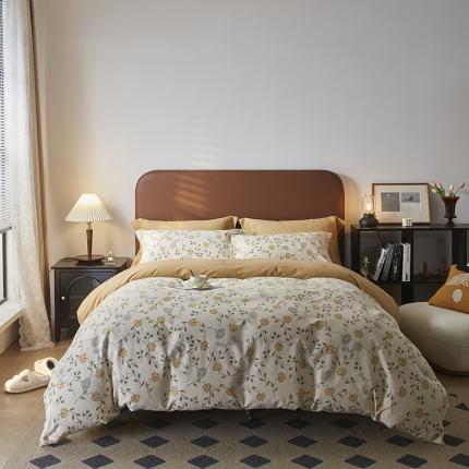 91家纺网 家纺一手货源 找家纺 （总）希文 2022秋冬新品全棉生态磨毛四件套 小号床笠款