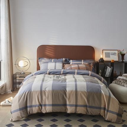 91家纺网 家纺一手货源 找家纺 （总）希文 2022秋冬新品全棉生态磨毛四件套 小号床笠款