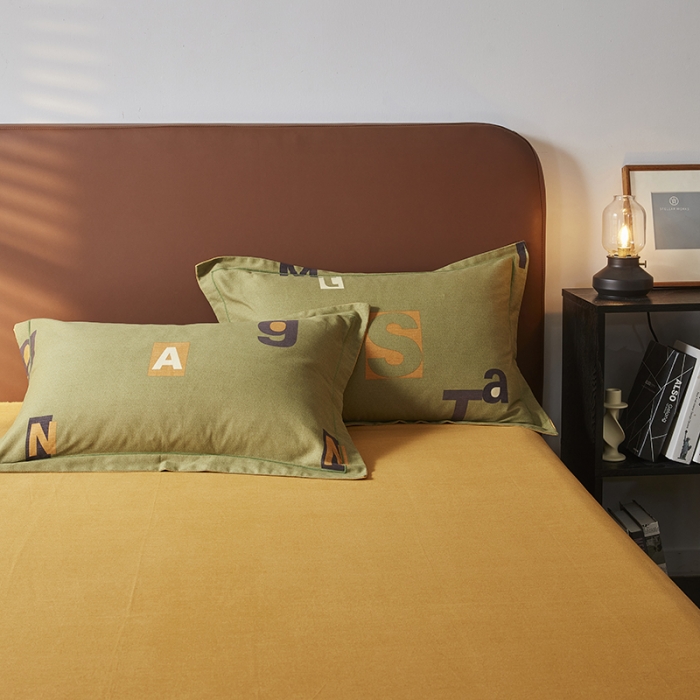 91家纺网 家纺一手货源 找家纺 希文 2022秋冬新品全棉生态磨毛四件套 卡罗