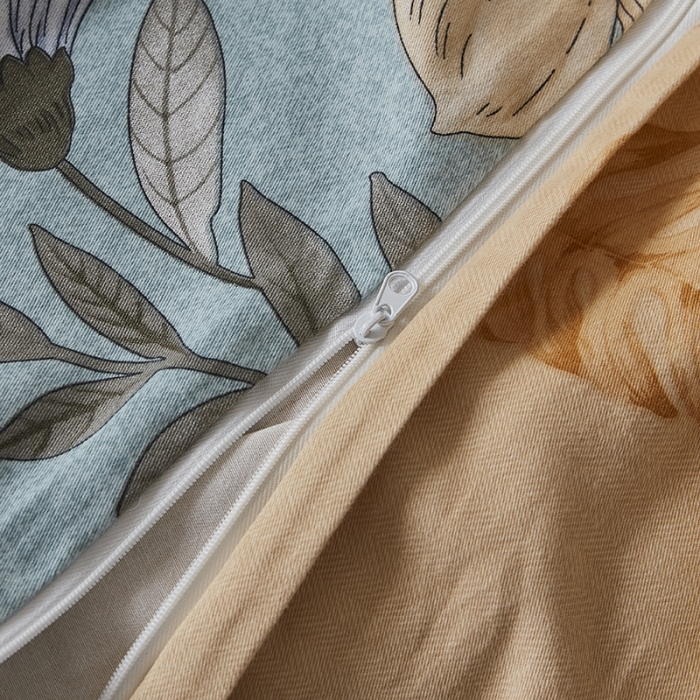 91家纺网 家纺一手货源 找家纺 希文 2022秋冬新品全棉生态磨毛四件套 森林之谜-绿