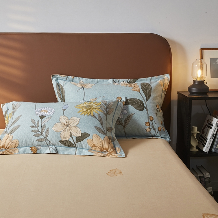 91家纺网 家纺一手货源 找家纺 希文 2022秋冬新品全棉生态磨毛四件套 森林之谜-绿