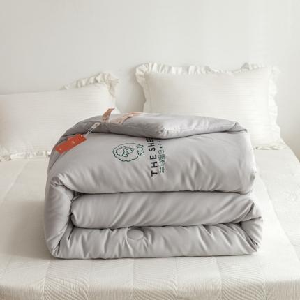 91家纺网 家纺一手货源 找家纺 优被业2024新羊绒蛋白大豆纤维被 双萃蛋白暖意双倍 星空灰