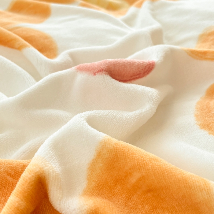 91家纺网 家纺一手货源 找家纺 金爱家 2023新款牛奶绒小清新四件套 甜蜜大花