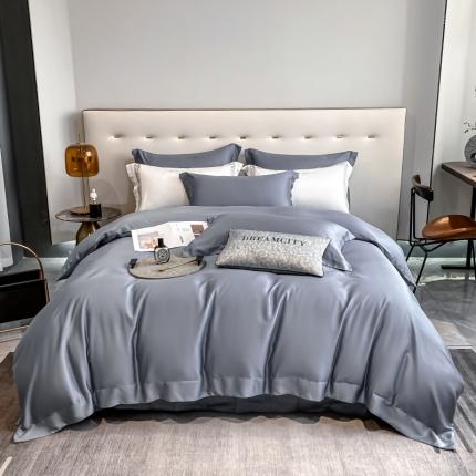 91家纺网 家纺一手货源 找家纺 （总）DC 2024新款100支长绒棉蔚蓝系列--四件套